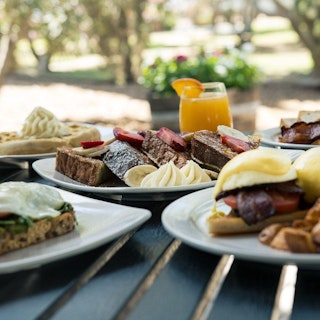 An array of brunch plates from Queen Creek Olive Mill.
